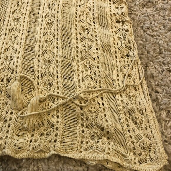 Crochet Boho Lace Hippy Top Cover Up Beachwear Boatwear Peekaboo One Size - Picture 8 of 11